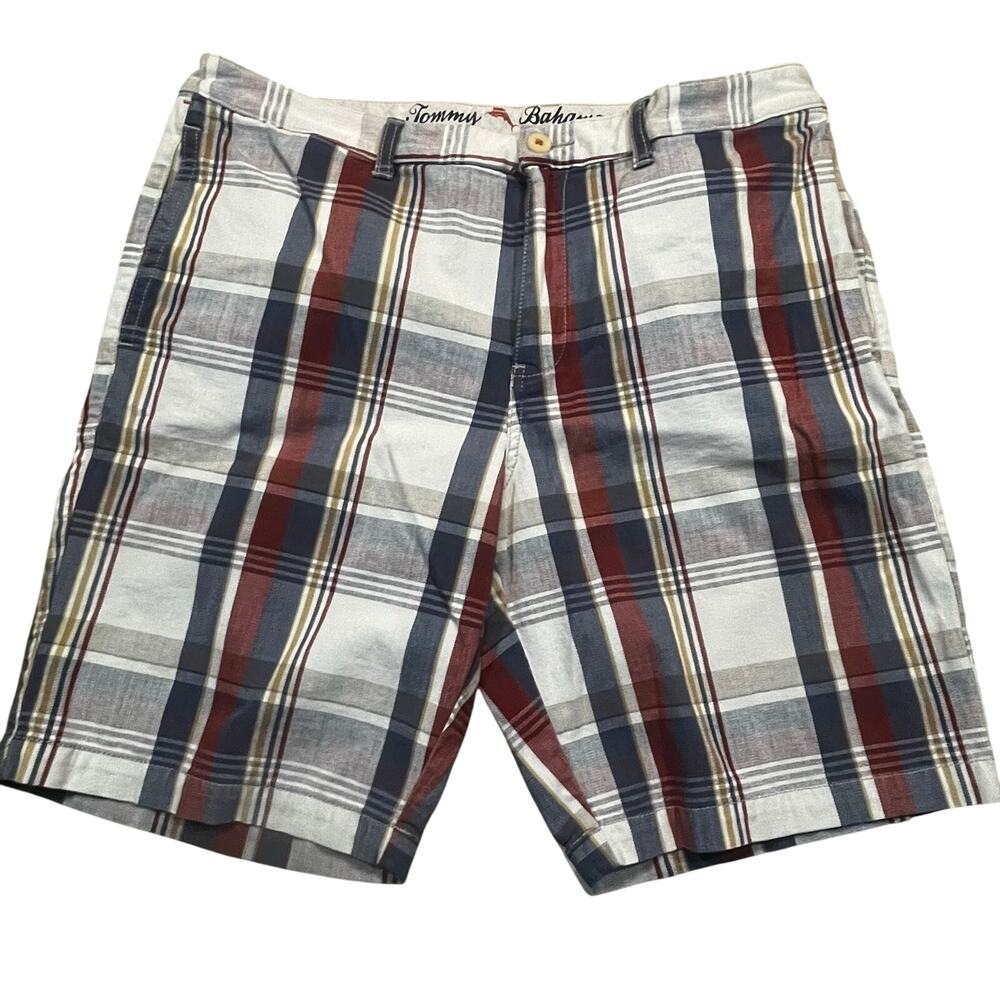 Tommy Bahama Y2K Plaid Shorts Mens 36 Coastal Preppy Streetwear